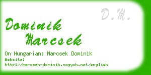 dominik marcsek business card